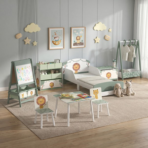 AIYAPLAY 8-Piece Kids Bedroom Furniture Set for Bedroom, Green 45-P004
