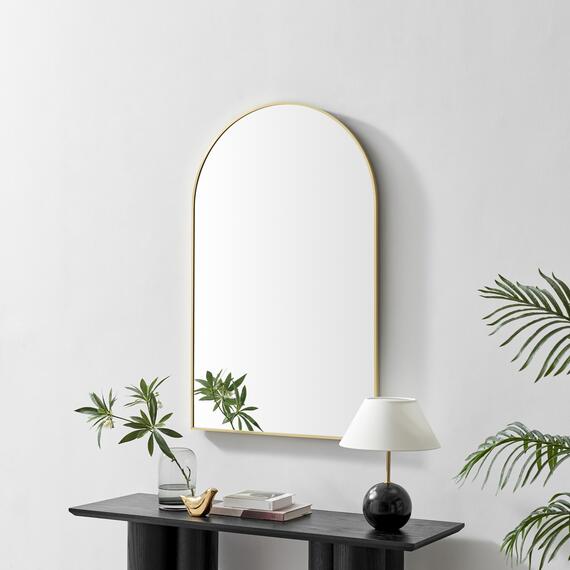 Charlie Metal Large 110x70cm Ovemantle Arch Mirror