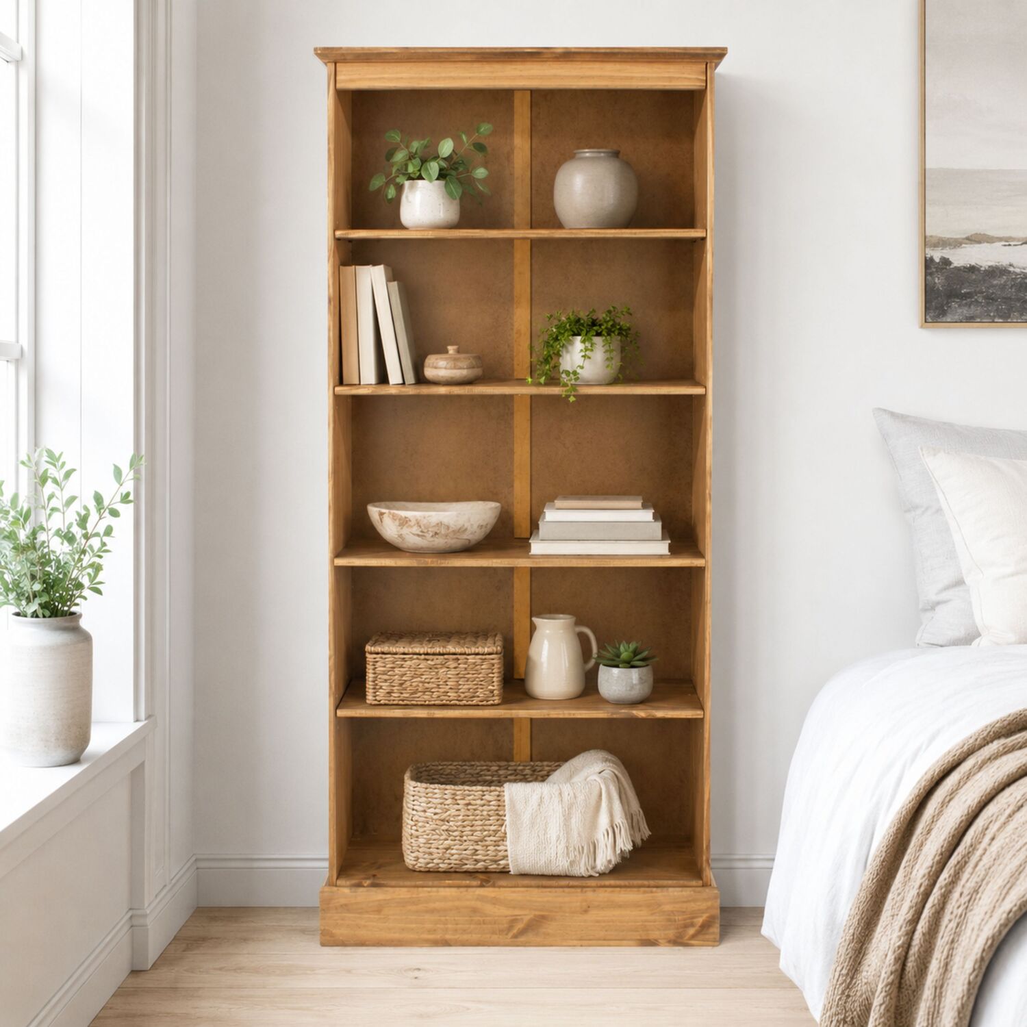 Core Products Ltd Cotswold Tall Bookcase - Antique Wax Finish