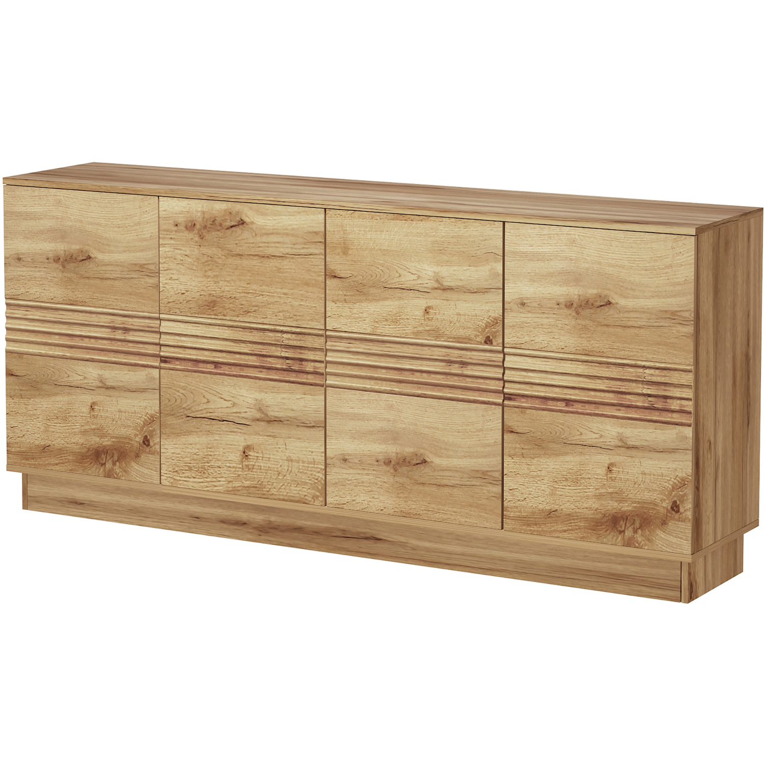 Toro Sideboard with 4 doors in Wotan Oak - Wotan Oak