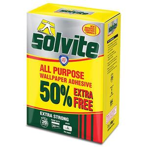 Solvite All Purpose Wallpaper Paste Sachet 20 Roll + 50% Free