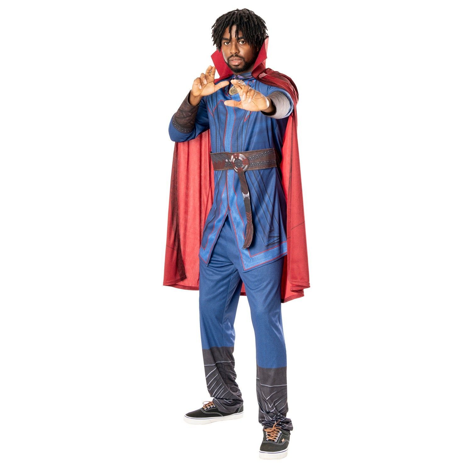 Doctor Strange Mens Deluxe Costume - Blue/Red / Standard