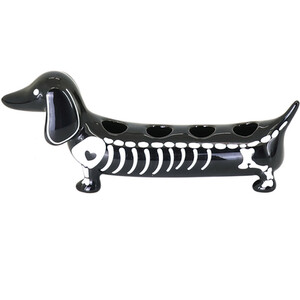 Skeleton Dachshund Toothbrush Holder