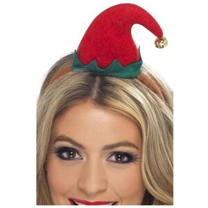 Smiffys Womens/Ladies Elf Hat Mini Christmas Headband