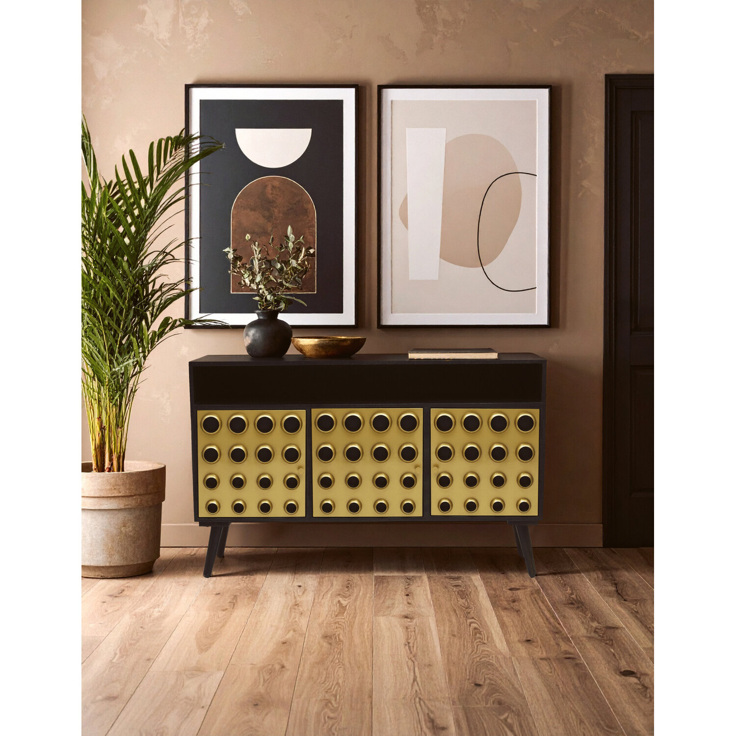 Fifty Five South Arti Three Door Sideboard - Gold