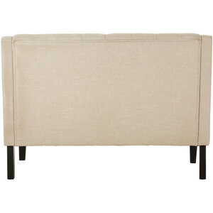 Doucet High Back Natural Linen Bench