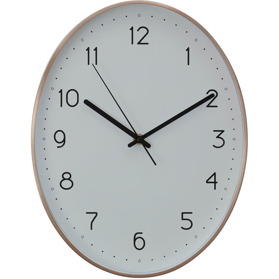 Elko Oval Wall Clock with Copper Finish