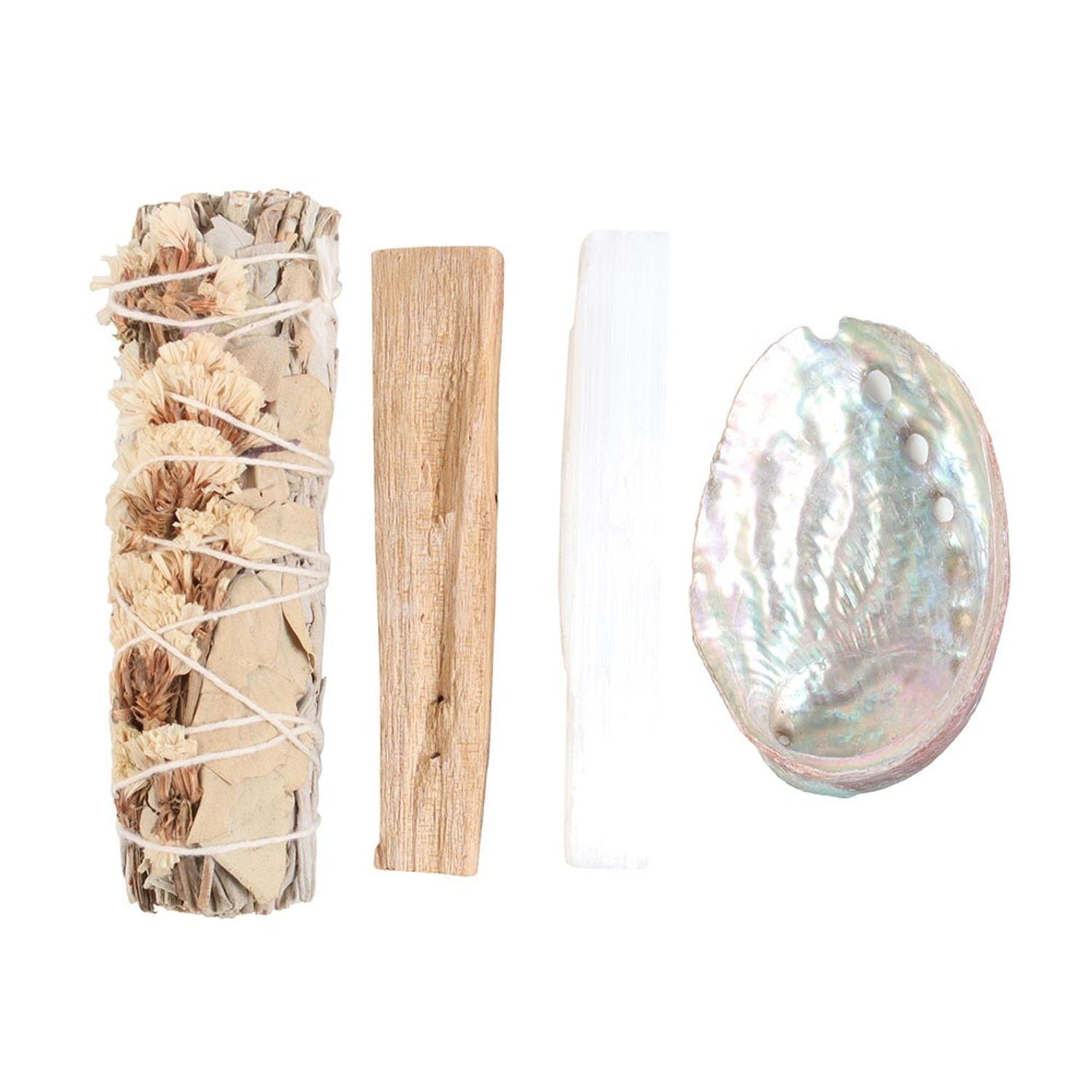 Something Different Serenity Relaxation Sage Smudge Kit (Pack of 4) - Brown/White - One Size