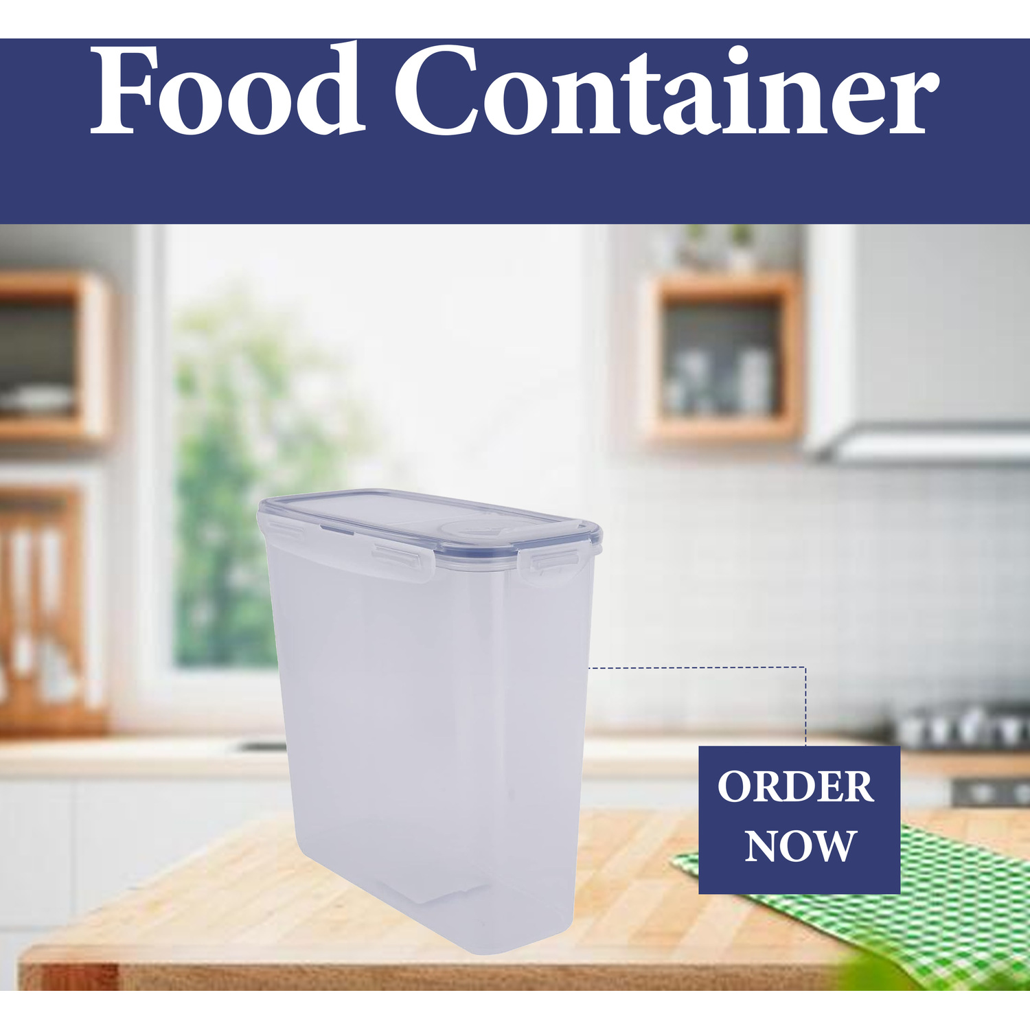 Locknlock Airtight Cereal Storage Container Lockable Lid Bpa Free Food Storage Box Clear Plastic Dispenser 3.4L
