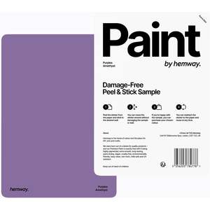 Hemway Chalk Based Furniture Paint A5 Sample, Amethyst, Peel & Stick