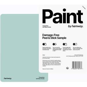 Hemway Chalk Based Furniture Paint A5 Sample, Soft Blue Smoke, Peel & Stick