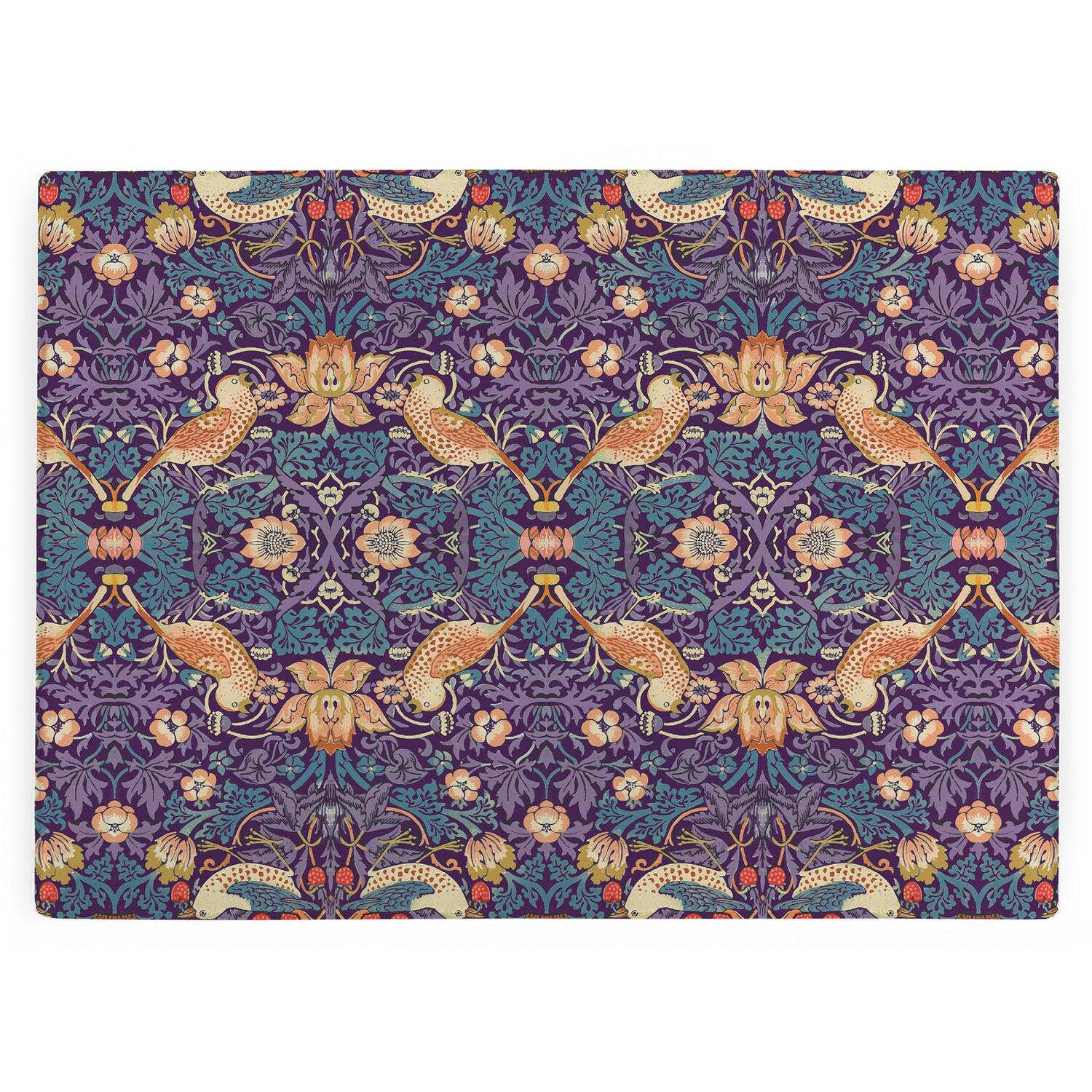 Image of Purple Strawberry Thief Glass Worktop Protector&hellip;