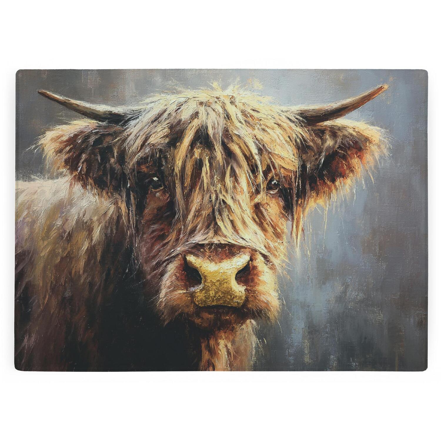 Image of Highland Cow Large Smooth Glass Worktop&hellip;