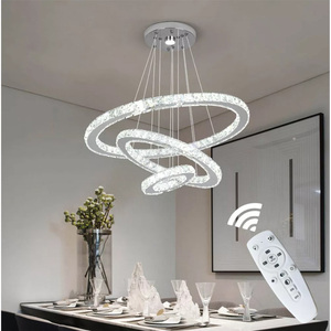 Chandelier Pendant Light Silver 3 Rings