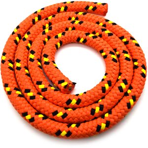 12mm x 20 metres / 65.6 ft of Orange & Black Polypropylene Rope, Solid Braided Poly Rope Cord Twine