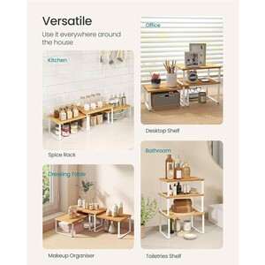 Set of 3 Stackable  Counter Storage Shelves