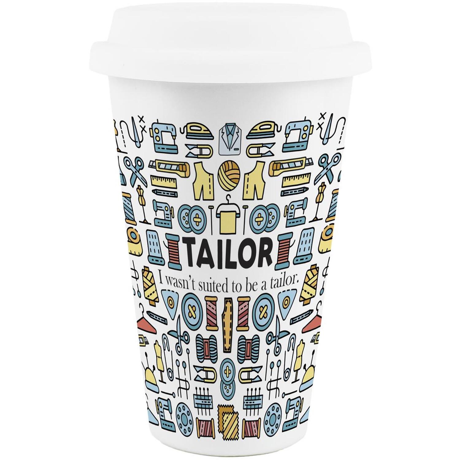 Image of Novelty Tailor Ceramic Travel Mug -&hellip;