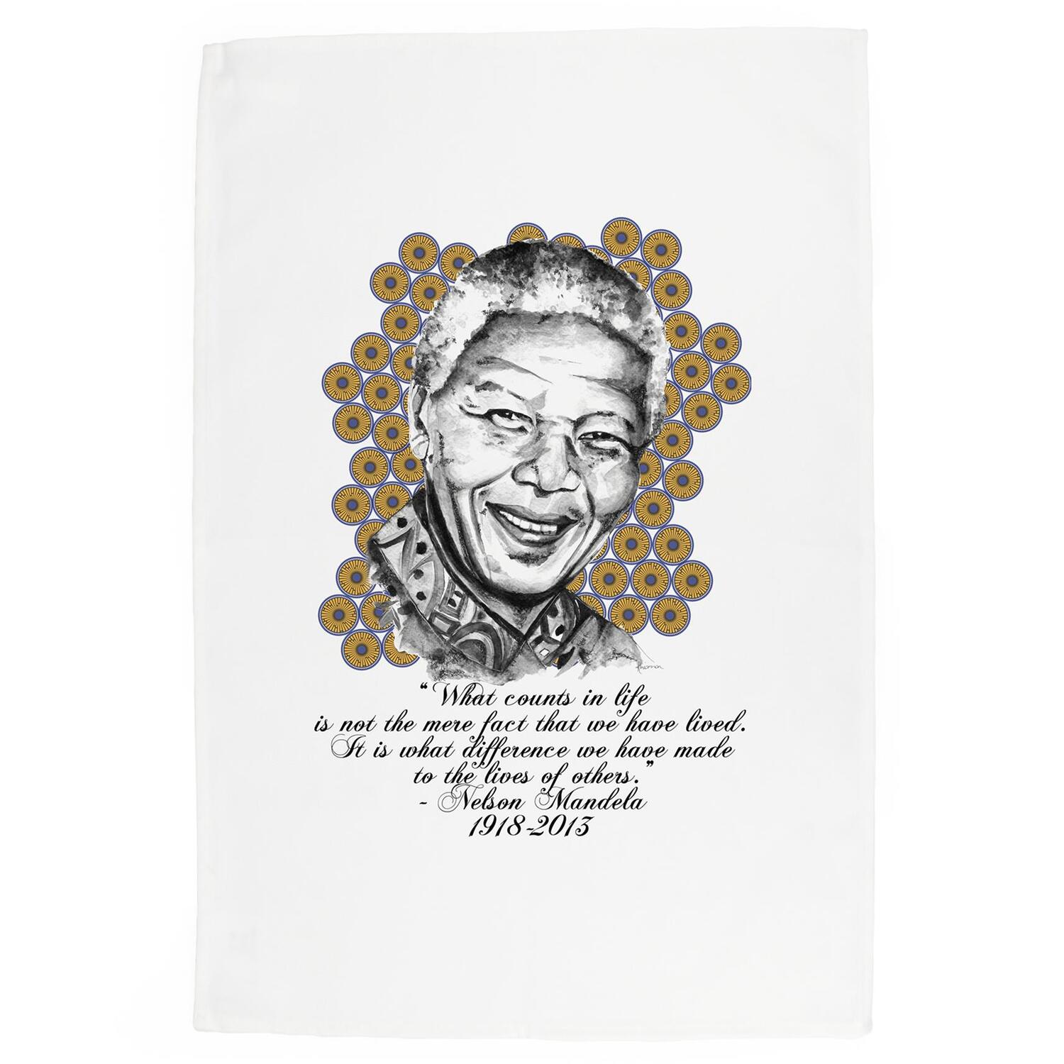 Nelson Mandela Tea Towel - Panama Cotton South Africa History Kitchen Gift - Image 3