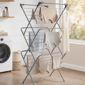 SONGMICS Foldable Clothes Airer, Clothes Drying Rack, Laundry Rack