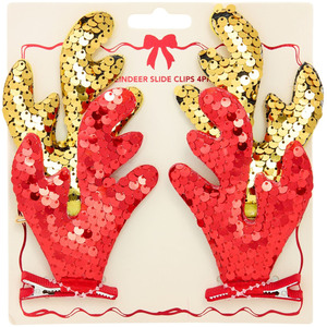 Pack of 4 Reindeer Slide Clips