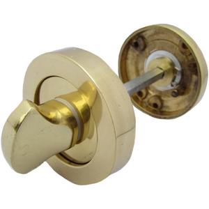 Polished Brass Bathroom WC Thumb Turn and Release
