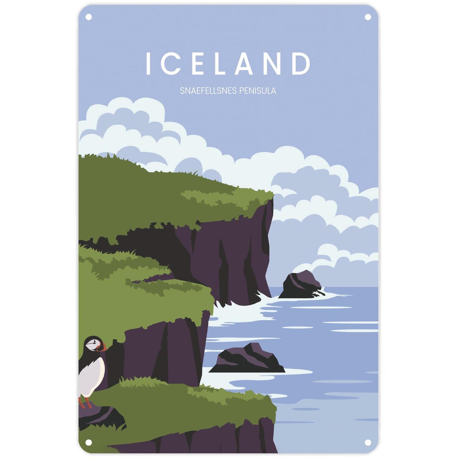 Iceland Wall Sign - Reykjavik Metal Plaque Decor Souvenir Gift - Image 2