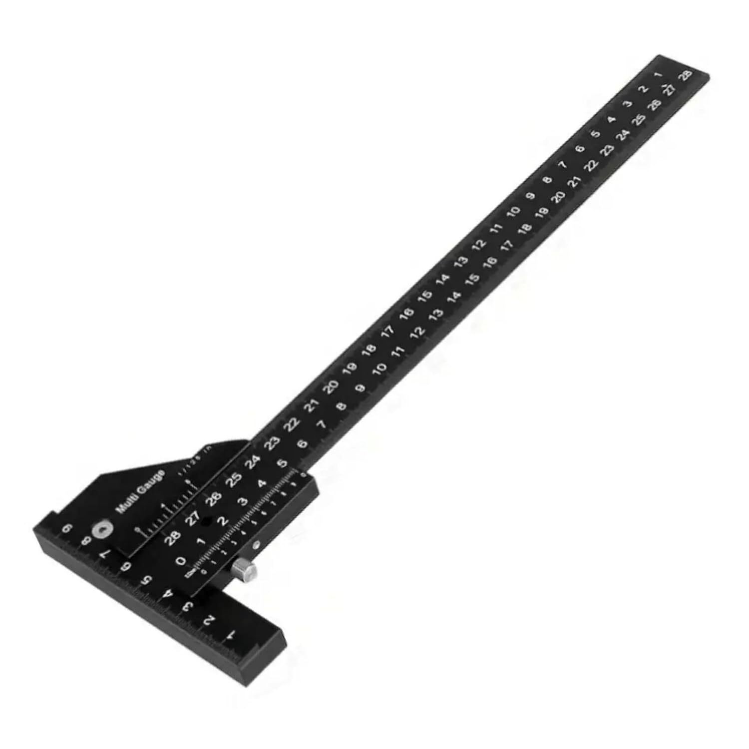 Okodoko Aluminium T-Square Slide Ruler For Woodworking, 30 Cm. - Silver - Image 2