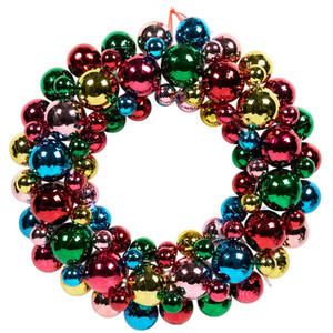 LED Colourful Disco Wreath