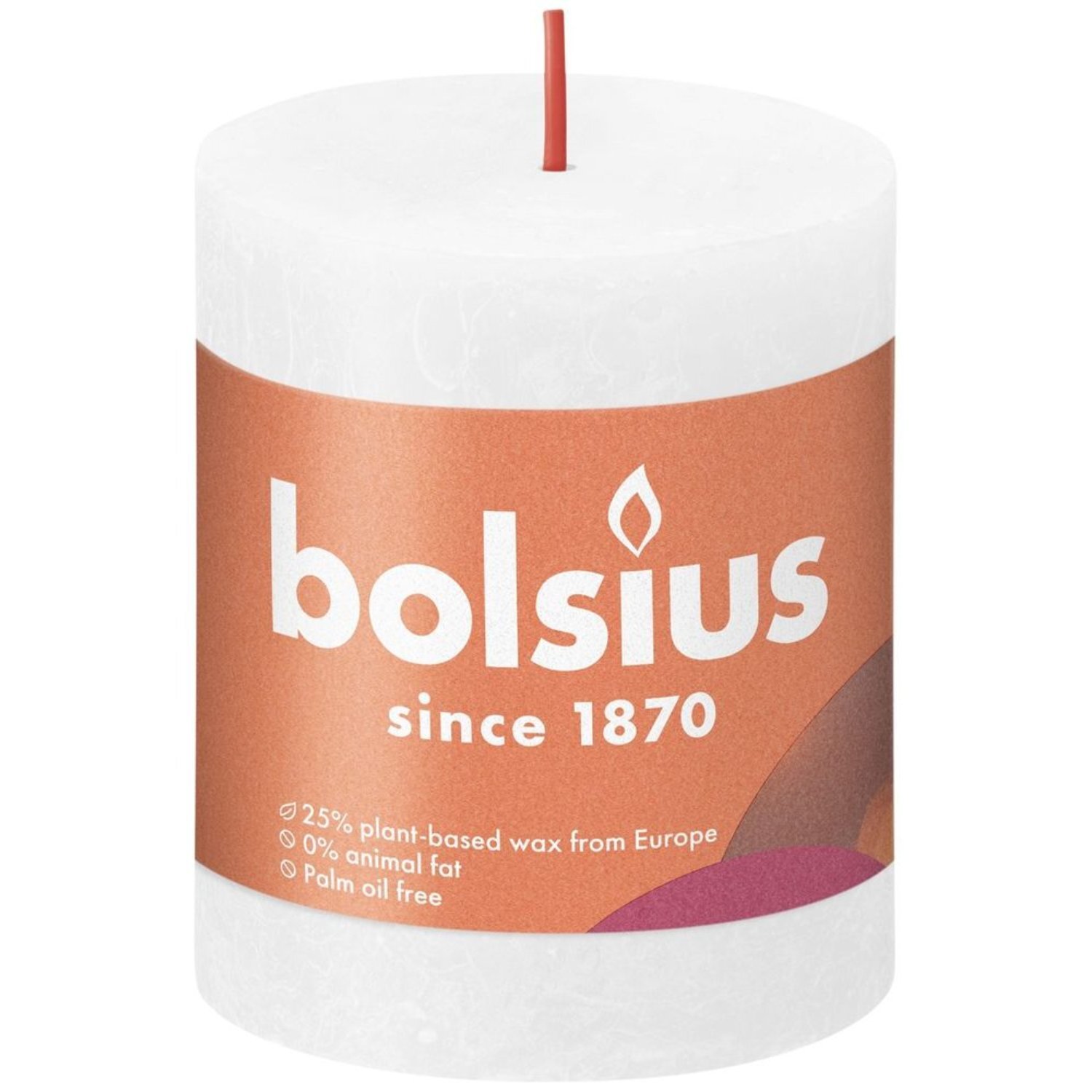 Kdmd Pack Of 2 Cloudy Bolsius Rustic Shine Pillar Candles