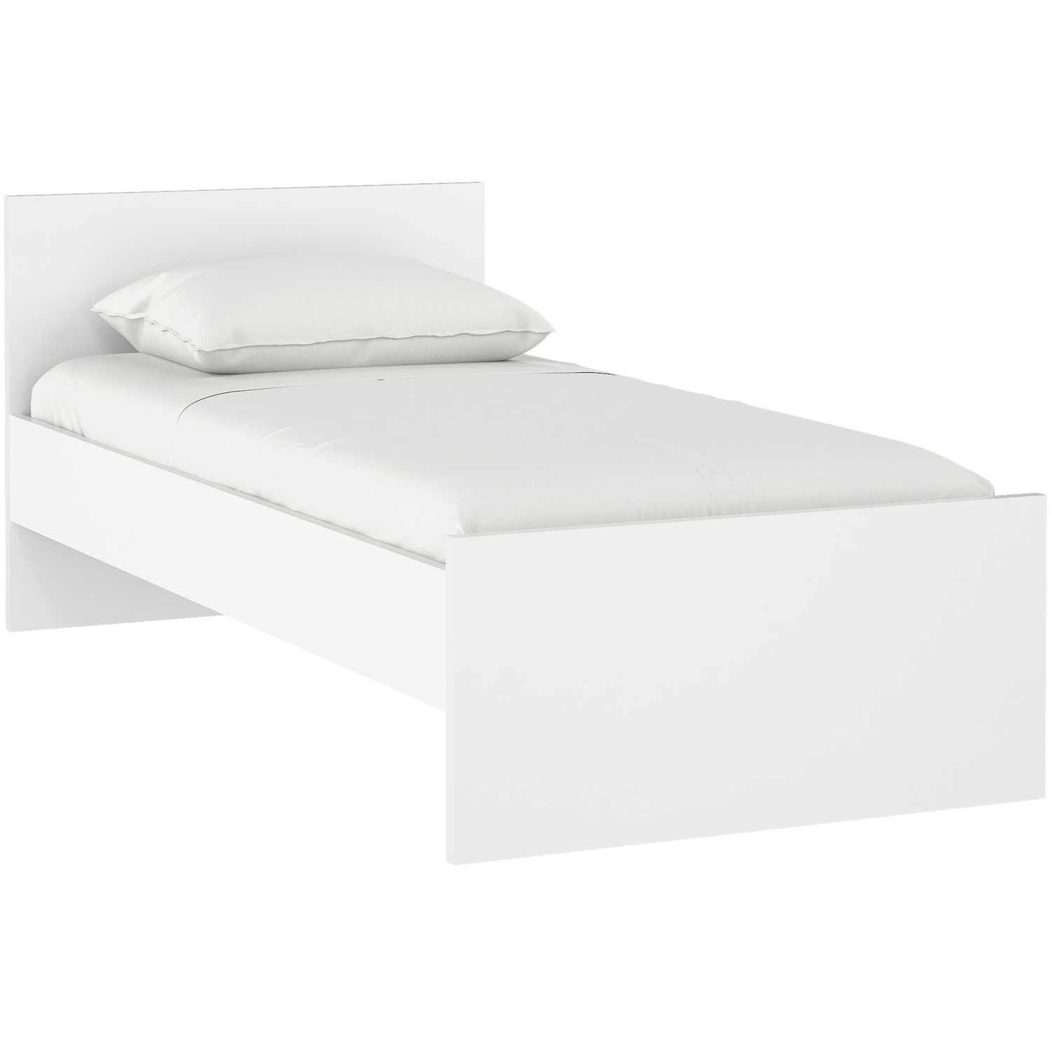 Furniture to Go - Florence Single White High Gloss Wooden Bed Frame - Image 2