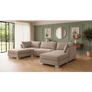 The Wentworth U-Shaped Modular Corner Sofa with Deep Seat