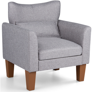 Costway Modern Accent Chair with Removable Seat Cushion & Pillow