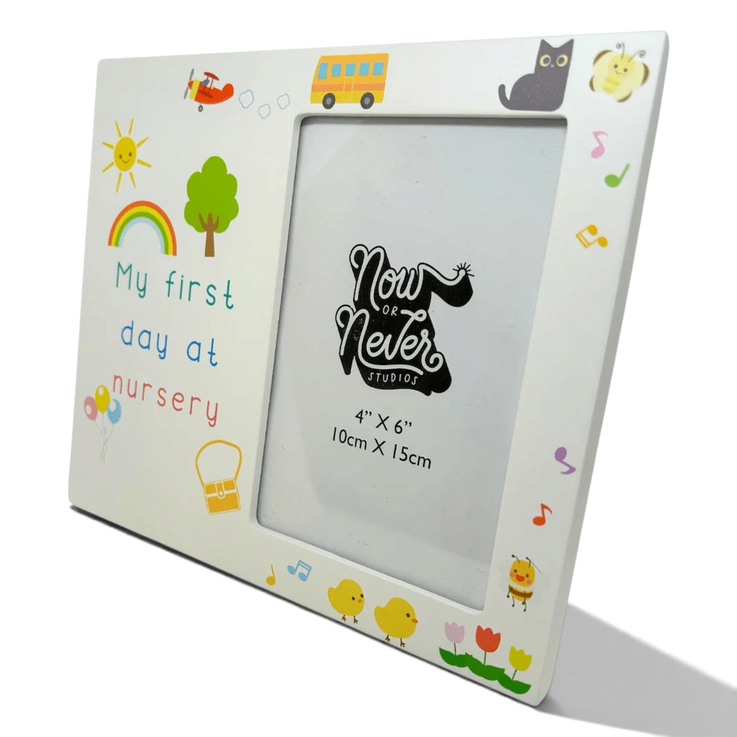 Widdop Gifts My First Day At Nursery Photo Frame With Stand - White - Image 3