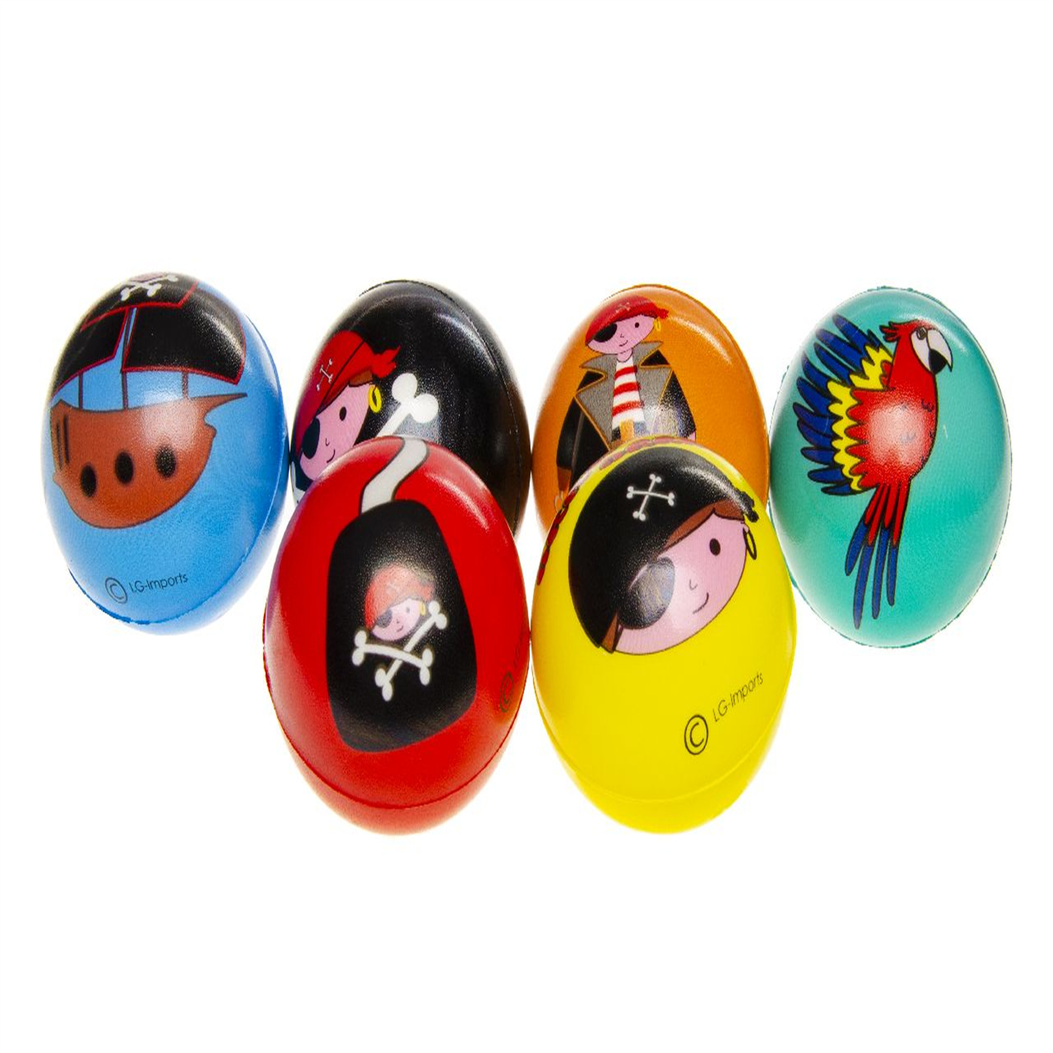 Lg-Imports Pirate Stress Ball - White