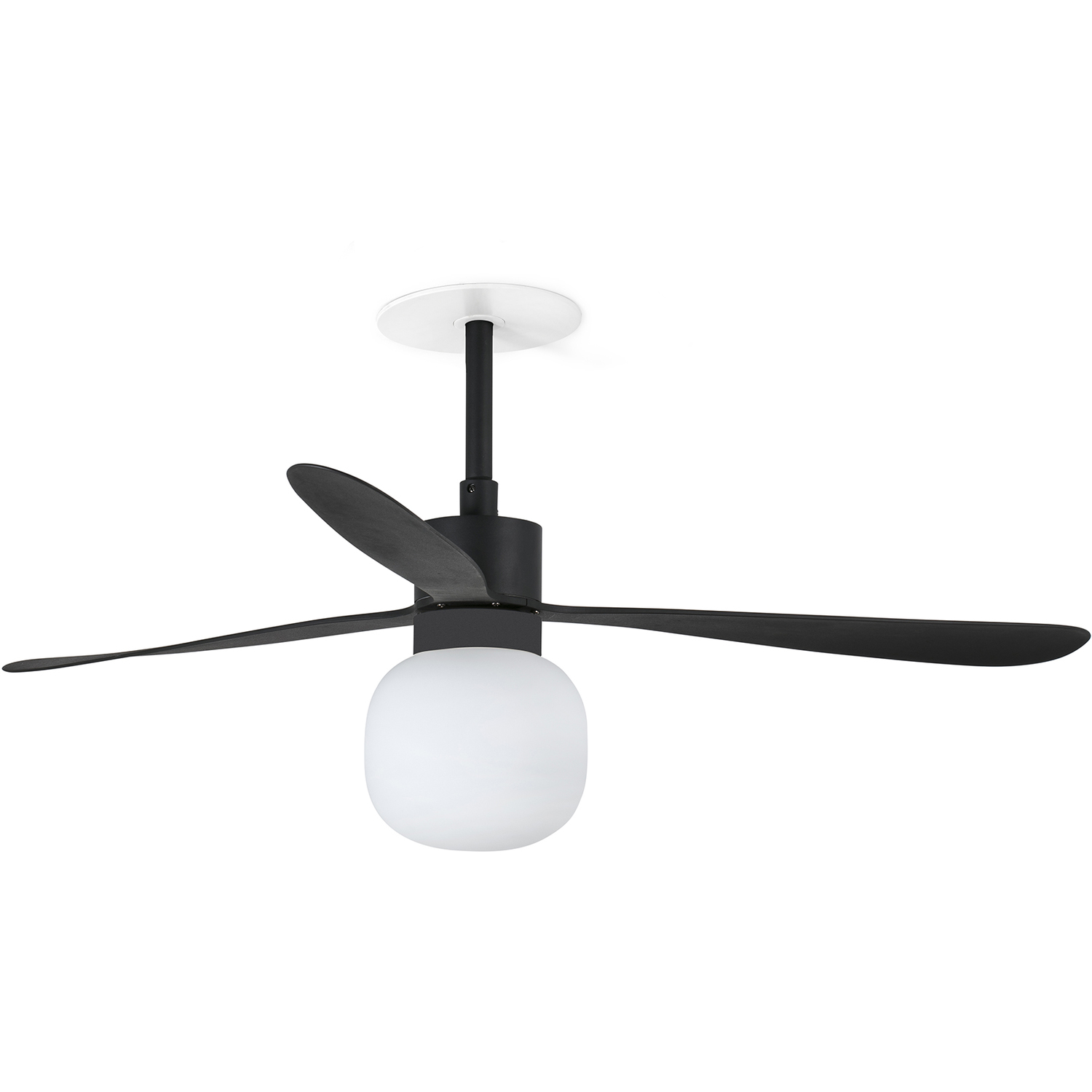 B&Q - Luminosa Amelia Recessed 132Cm Ceiling Fan Matt Black 2700K - Image 2