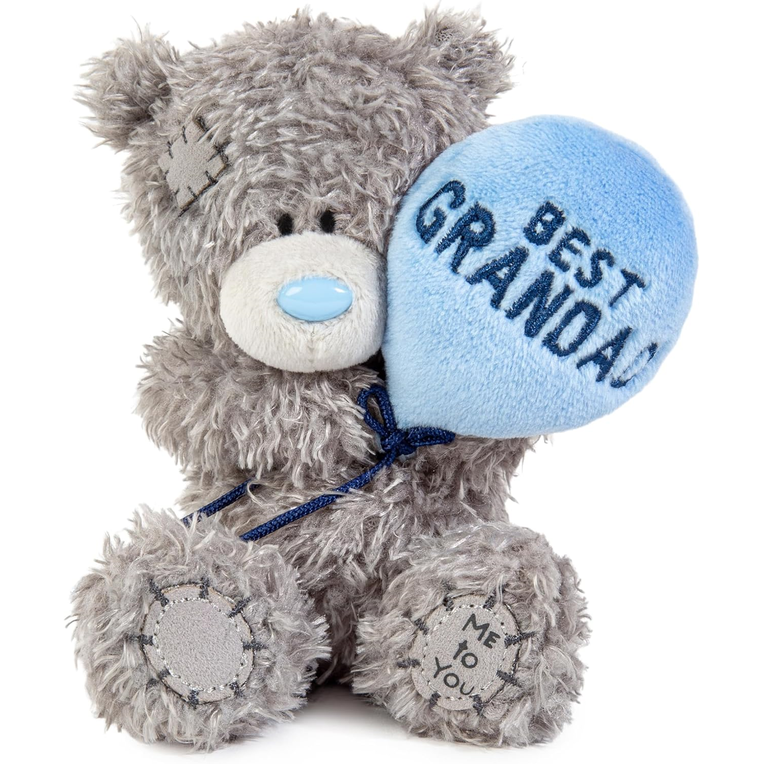 Me To You Tatty Teddy Father's Day 'Best Grandad' Bear With Balloon 10Cm - Grey