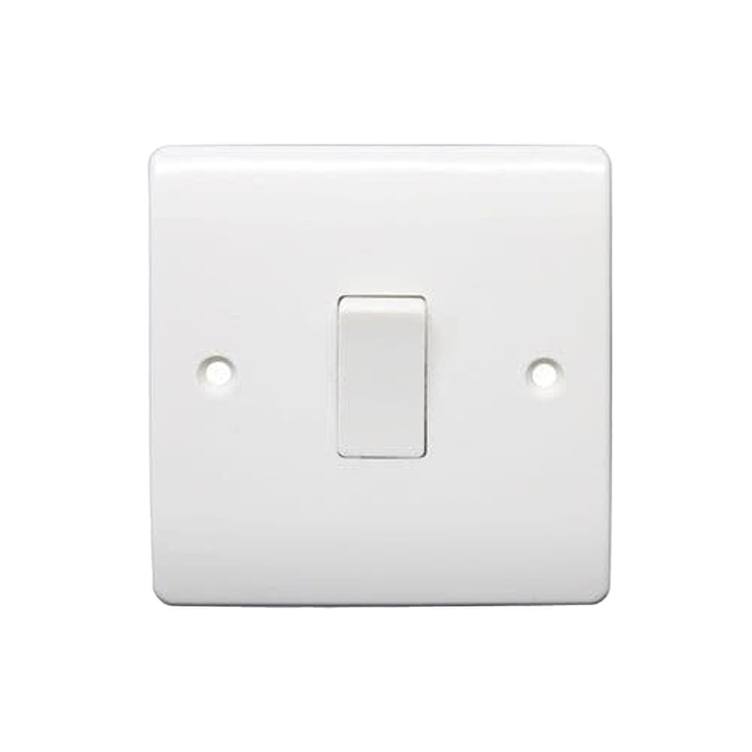 Dencon Slimline Light Switch - White