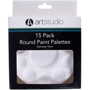 Pack of 15 Round Paint Palettes