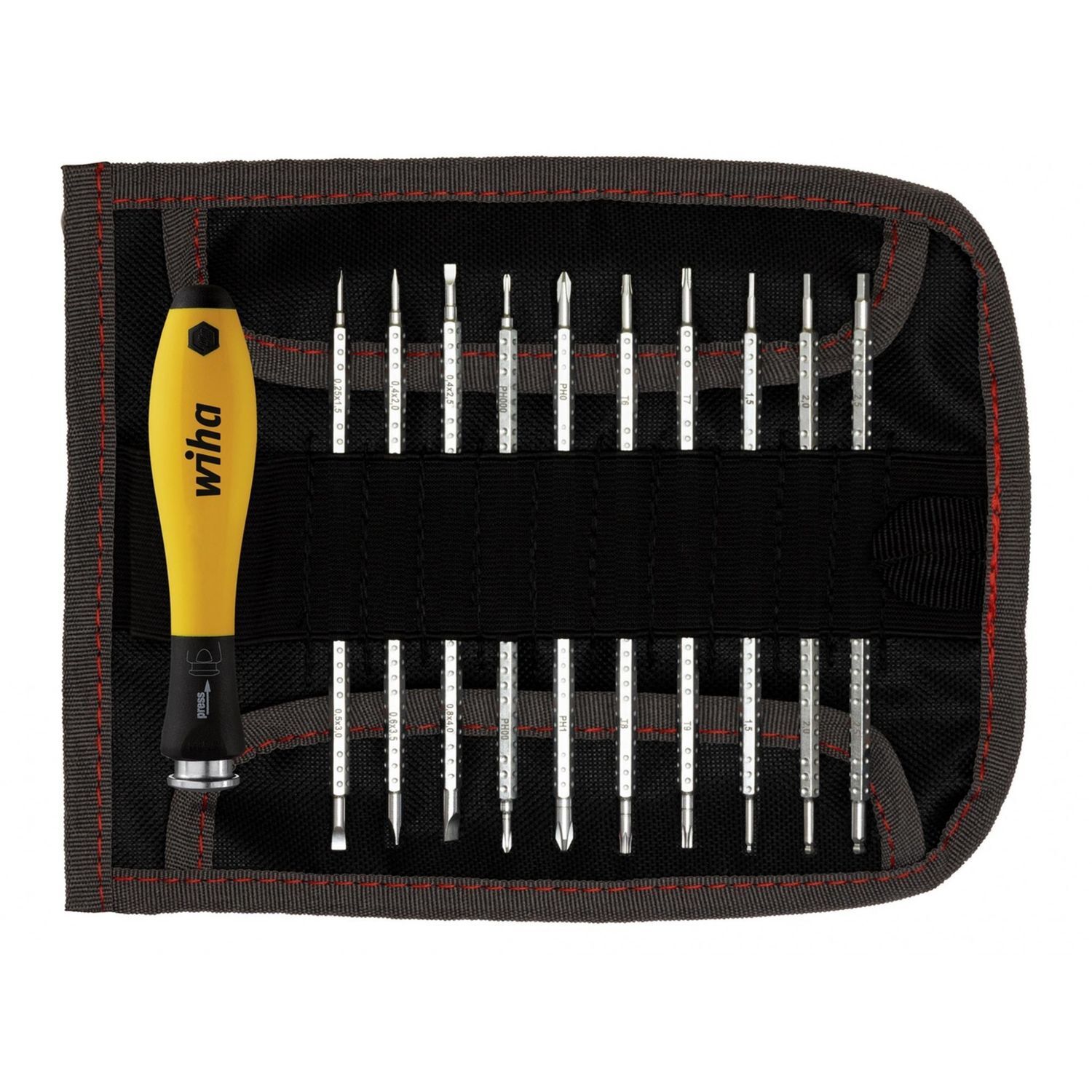 Wiha System 4 Softfinish Esd Interchangeable Screwdriver Set, 12 Piece - Multi Colour