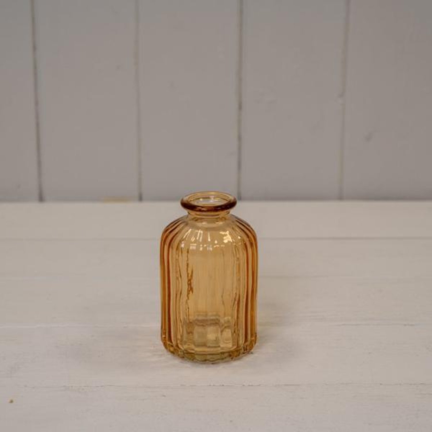  - Clear Cognac Ribbed Glass Bottle - Image 3