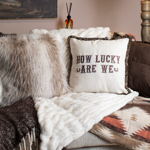Extra Large Seersucker Faux Fur Throw