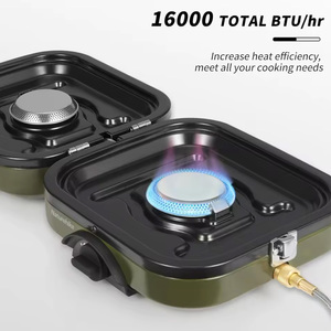 NATUREHIKE Phantom 2-Burner Folding Gas Stove - Army Green