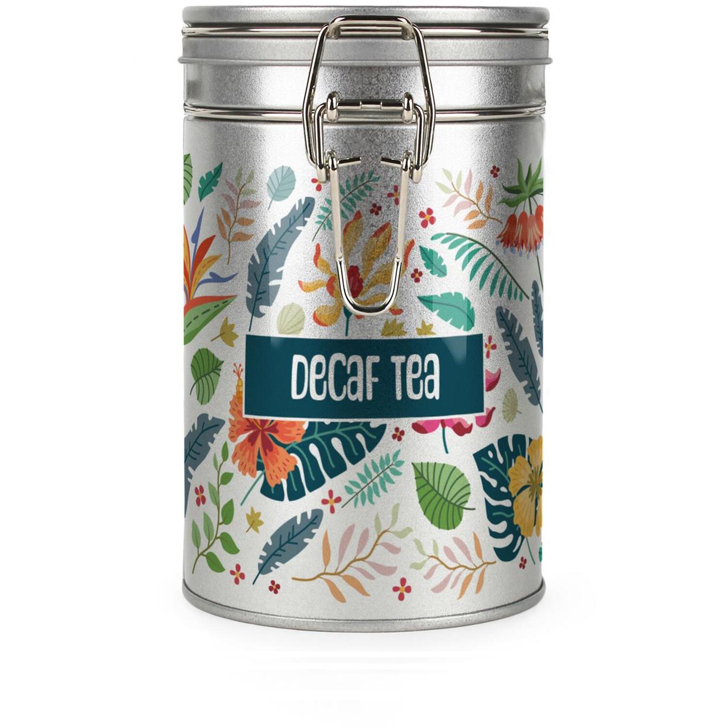 B&Q - Sunflowers Decaf CanisterSilver Metal Kitchen Storage Container - Image 2