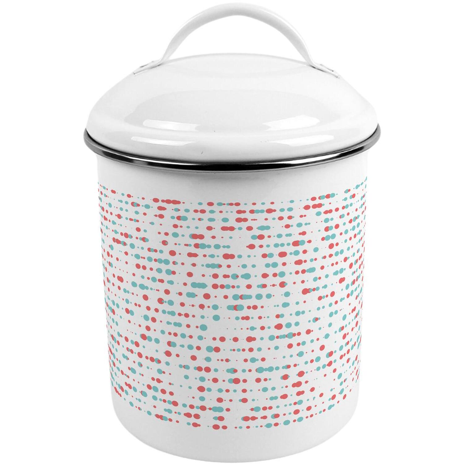 B&Q -  Retro Dots CanisterMetal Kitchen Storage Container - Image 3