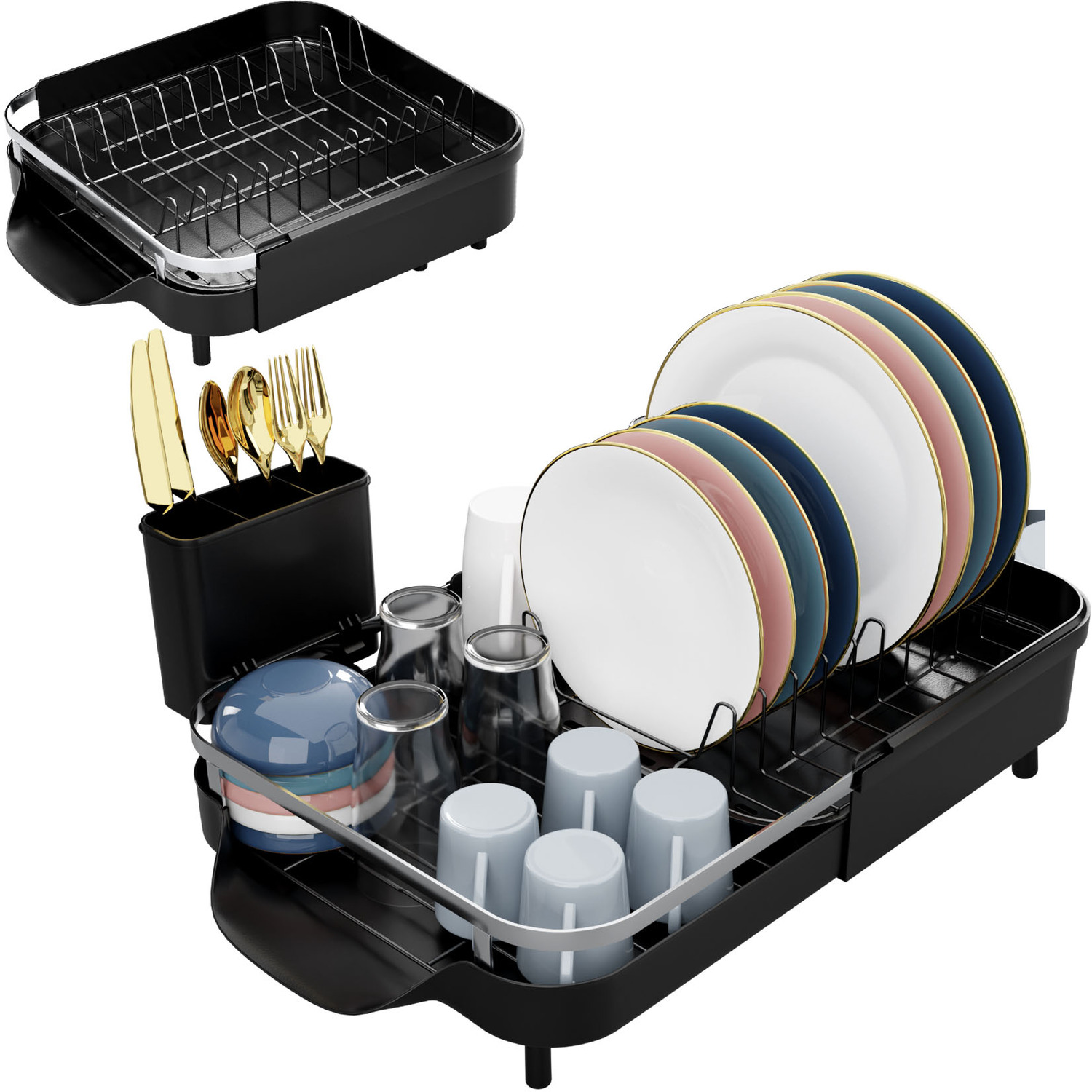 Rackhams Expandable Dish Drainer Rack - Image 2