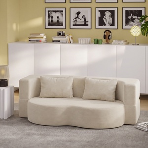 2-Seater Sofa Bed with 2 Pillows
