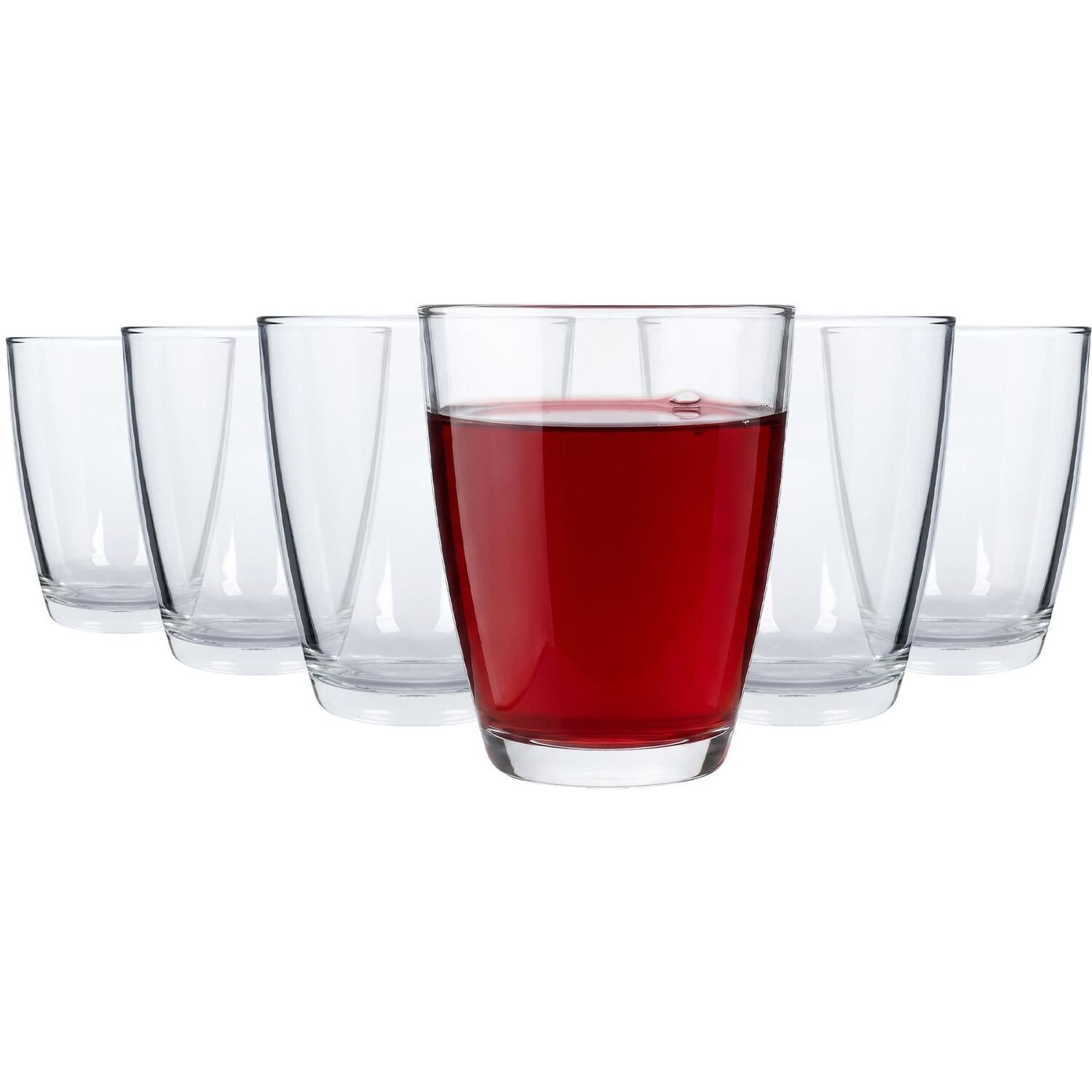 Argon Tableware Conical Glass Tumblers 380ml Set of 6 Clear Drinking Glasses for Water Juice and Cocktails - Image 4