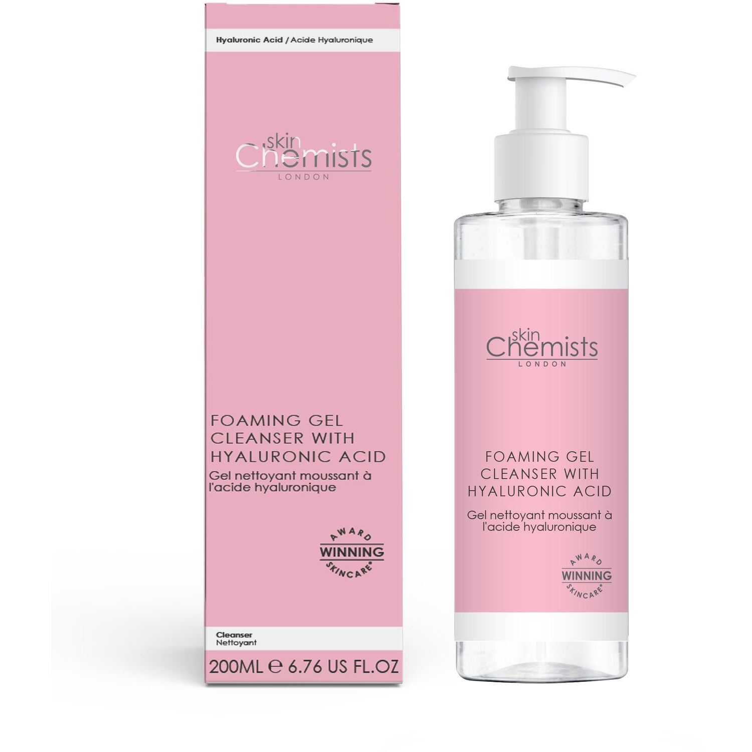 Skinchemists Professional Women's White Foaming Anti-Ageing Gel Cleanser With Hyaluronic Acid In 200Ml - Image 2
