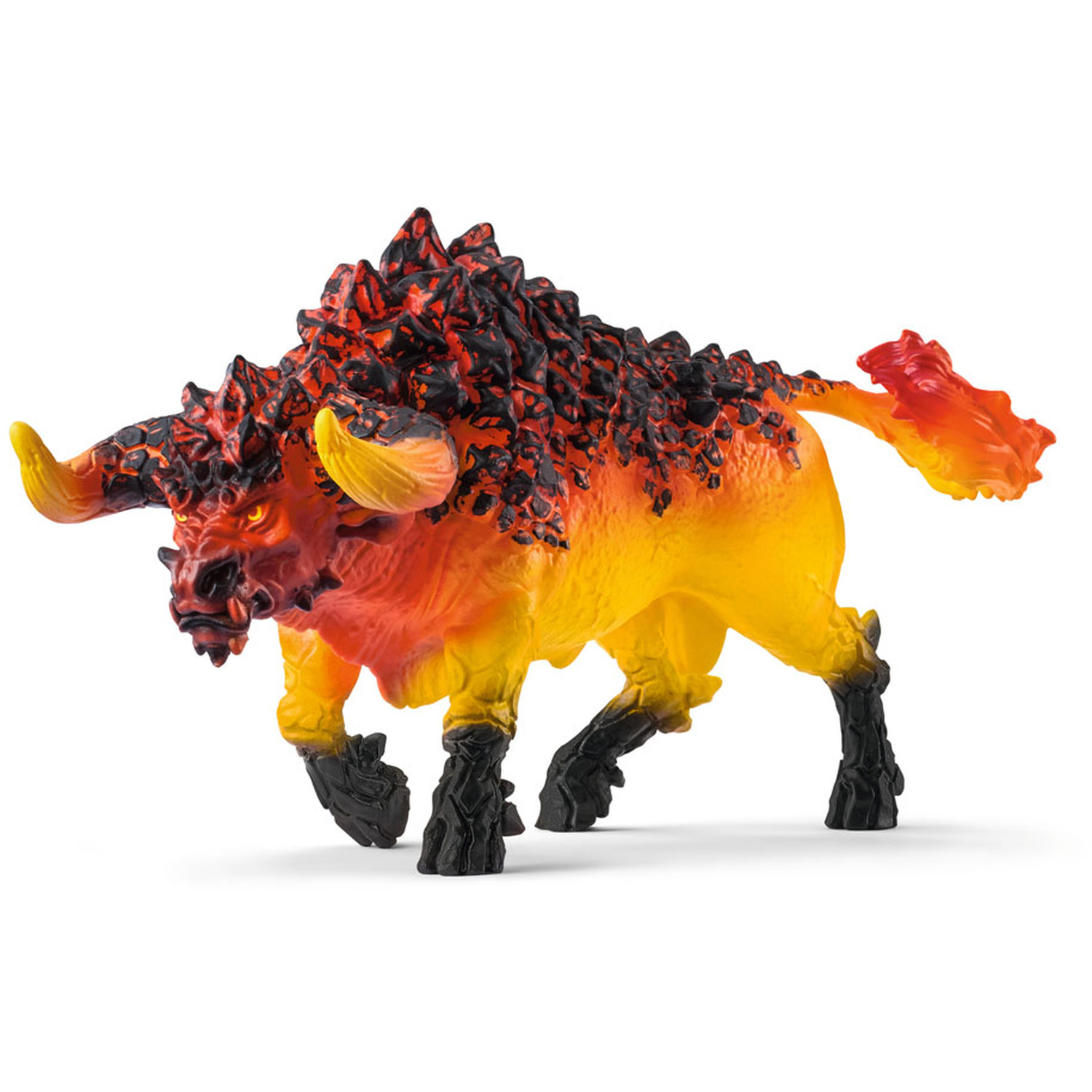 Image of SCHLEICH Eldrador Creatures Fire Bull Toy Figure - 42493 - Orange / Black