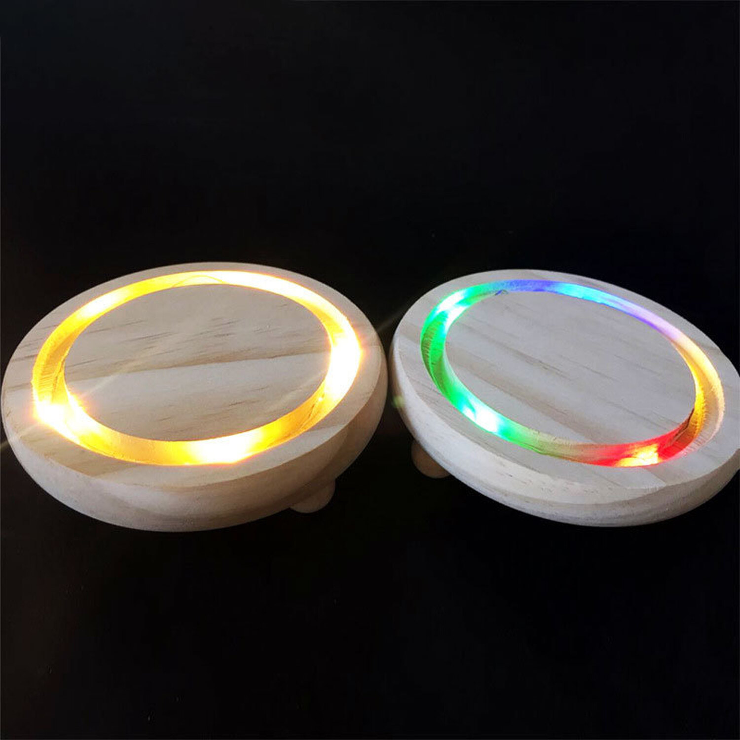 Decorative Glass Dome With Wooden Base - Clear 12cm 20cm